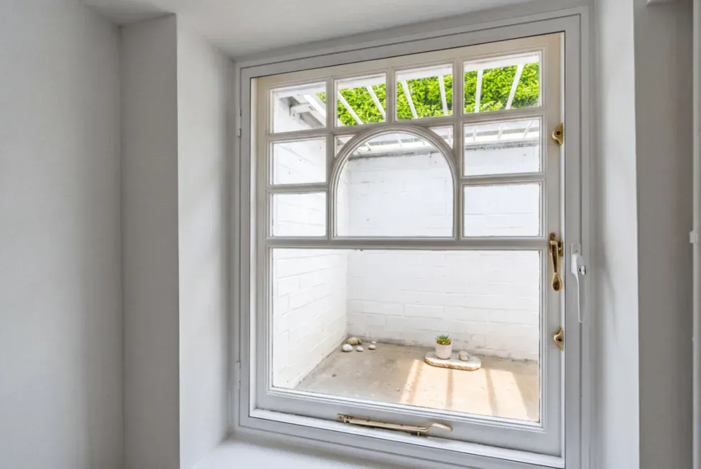 Secondary glazing in a period glazed door